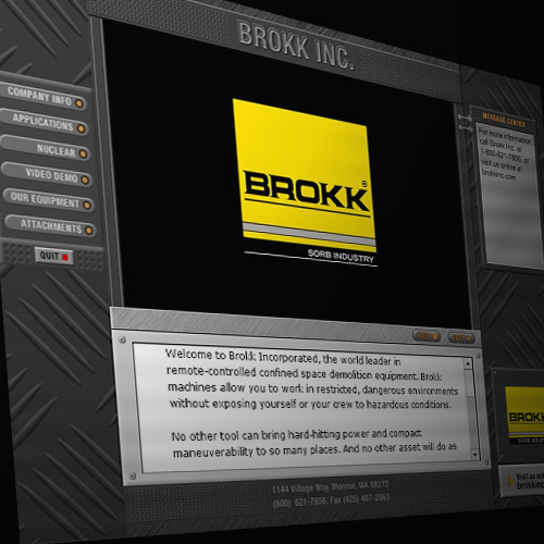 Brokk Demolition Equiptment Interactive CD Presentation Design