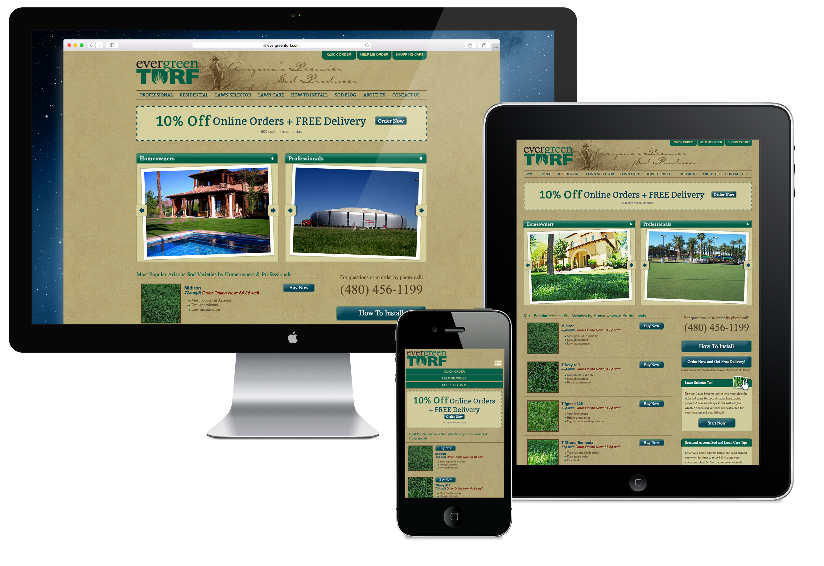 Evergreen Turf Website Design