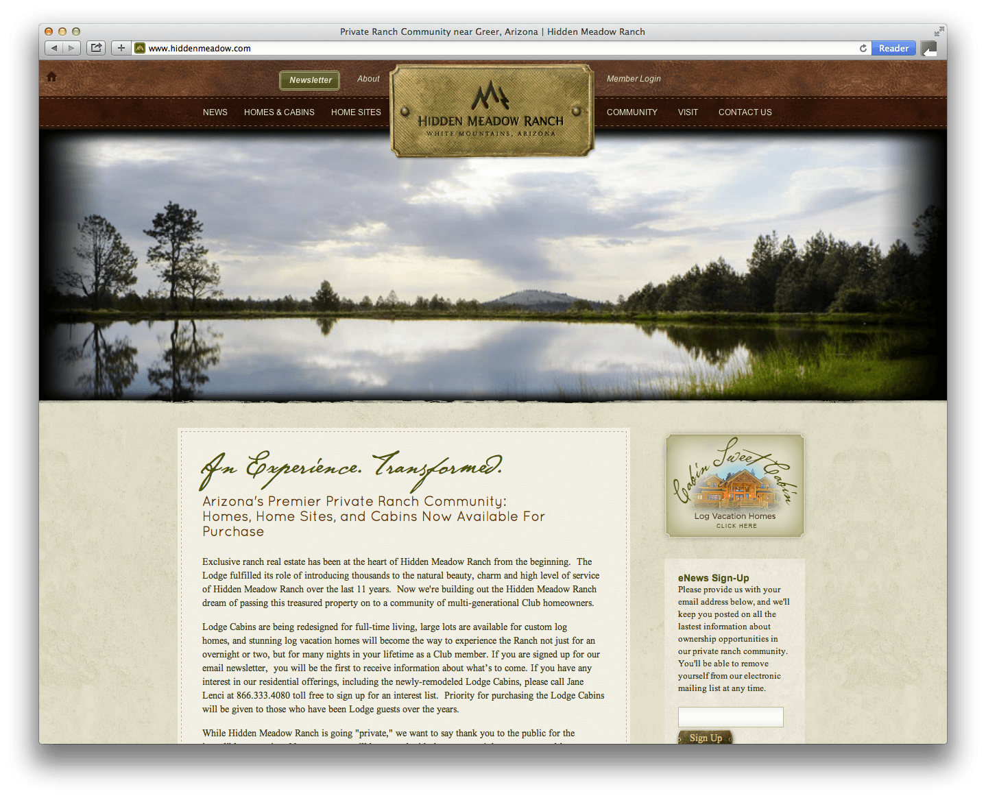 Hidden Meadow Ranch Website Design