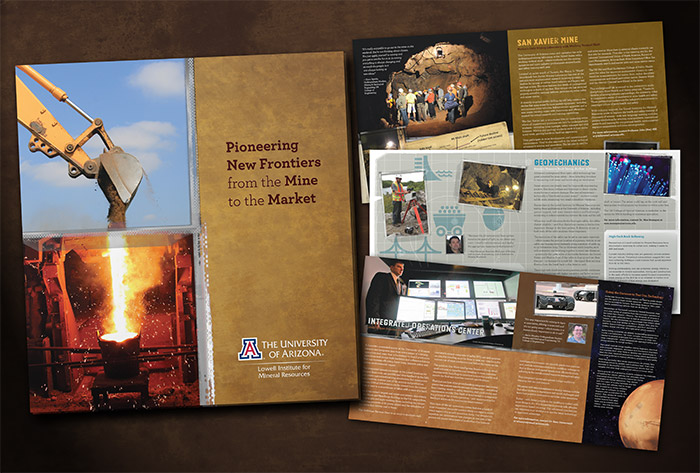 University of Arizona Lowell Institute of Mineral Research Brochure Design